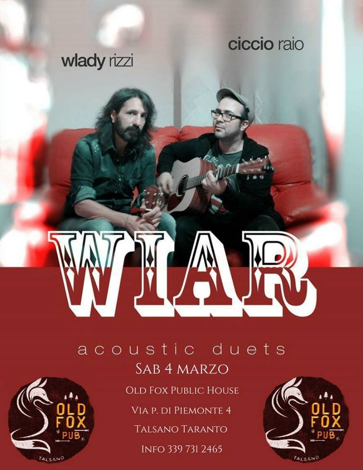 Wiar Acoustic Duo live @Old Fox Public House